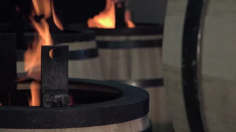 Manufacturing wine barrels 스톡 동영상 56925058