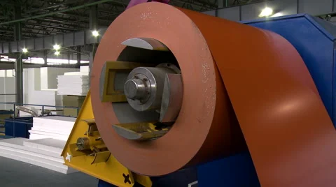 Manufacturing workshop. Modern machine, close-up Видео 57613524