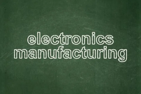 Manufacuring concept: Electronics Manufacturing on chalkboard background イラスト素材