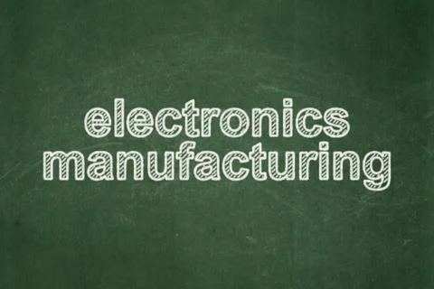 Manufacuring concept: Electronics Manufacturing on chalkboard background Stockillustratie