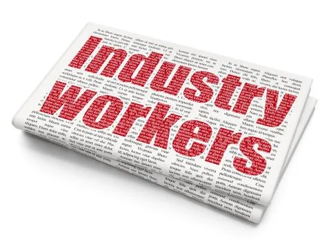 Manufacuring concept: Industry Workers on Newspaper background Stock Illustration