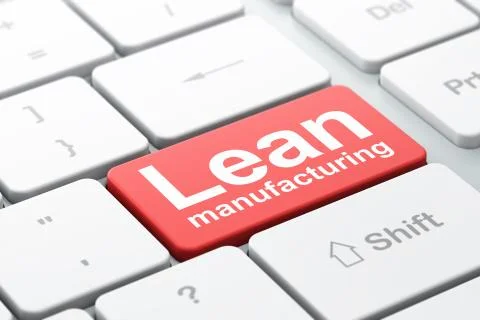 Manufacuring concept: Lean Manufacturing on computer keyboard background Stock Illustration
