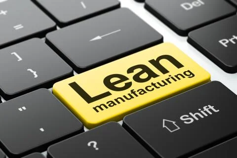 Manufacuring concept: Lean Manufacturing on computer keyboard background Stock Illustration