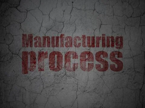 Manufacuring concept: Manufacturing Process on grunge wall background Stock Illustration