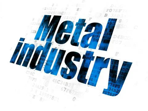 Manufacuring concept: Metal Industry on Digital background Stock Illustration