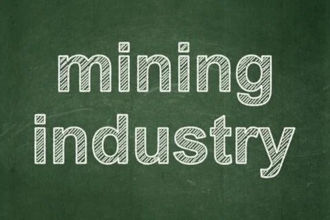Manufacuring concept: Mining Industry on chalkboard background Stock Illustration