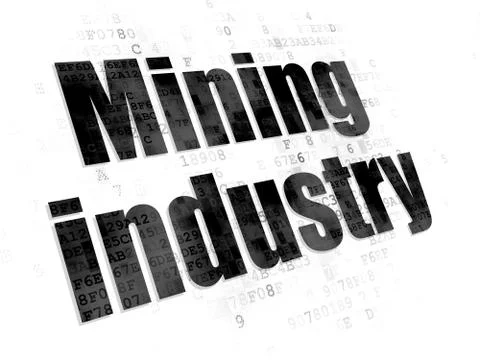 Manufacuring concept: Mining Industry on Digital background Illustrazione stock