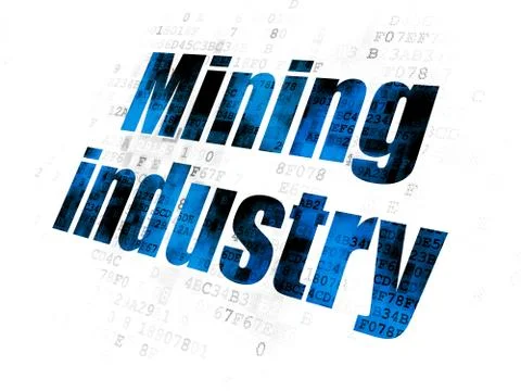 Manufacuring concept: Mining Industry on Digital background Illustrazione stock