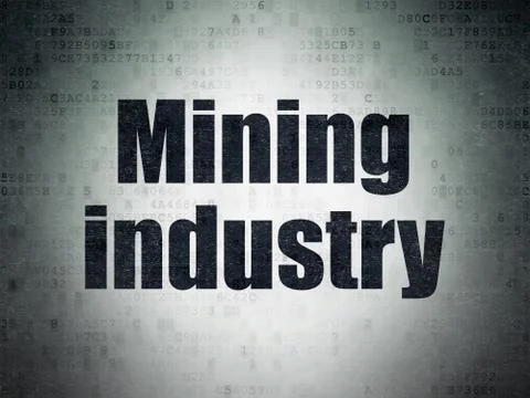 Manufacuring concept: Mining Industry on Digital Data Paper background Stock Illustration
