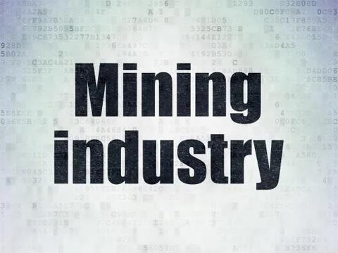 Manufacuring concept: Mining Industry on Digital Data Paper background Stock Illustration