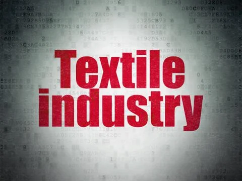 Manufacuring concept: Textile Industry on Digital Paper background 스톡 일러스트