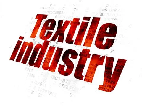 Manufacuring concept: Textile Industry on Digital background Illustrazione stock