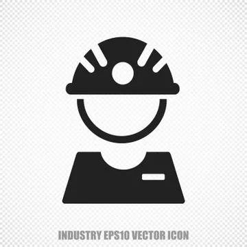 Manufacuring vector Factory Worker icon. Modern flat design Stock Illustration