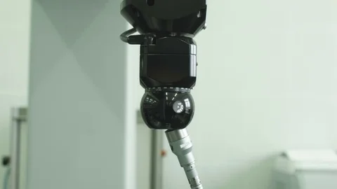 A manupulator at the factory Stock Footage 71186475