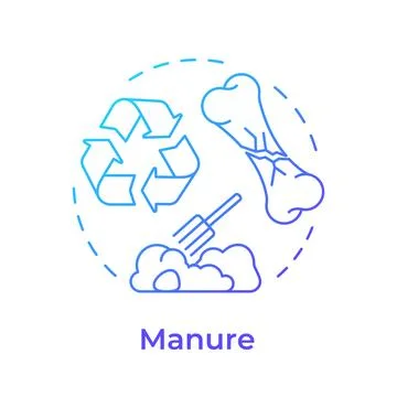Manure blue gradient concept icon Stock Illustration