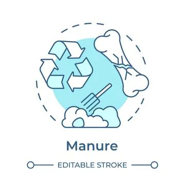 Manure soft blue concept icon Stock Illustration
