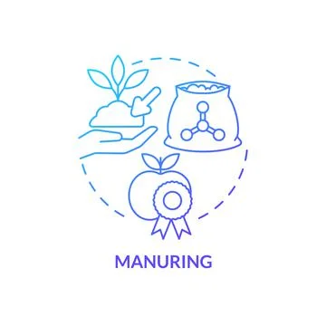 Manuring blue gradient concept icon Stock Illustration