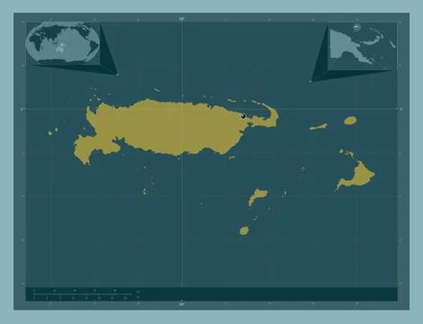 Manus, Papua New Guinea. Solid color shape 库存插图