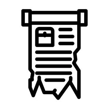 Manuscript ancient line icon vector illustration Stock Illustration