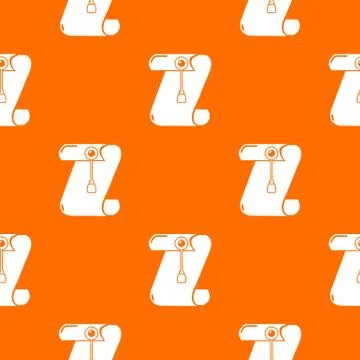 Manuscript and seal message pattern vector orange Stock Illustration