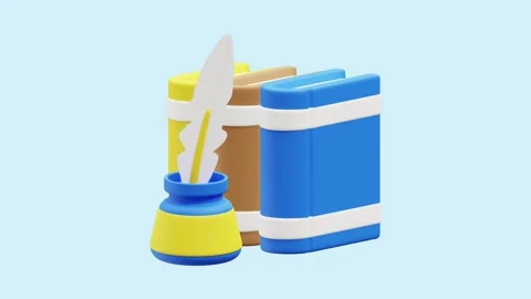 Manuscript animated 3d icon. Stock Footage 289453844