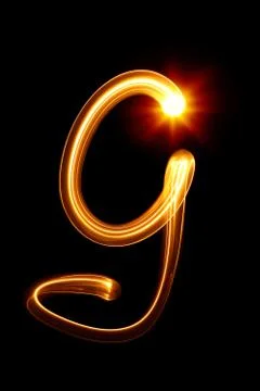 Manuscript caps letters Stock Photos