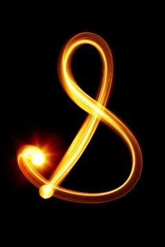 Manuscript caps letters Stock Photos