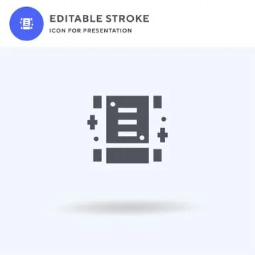 Manuscript icon vector, filled flat sign, solid pictogram isolated on white Stockillustratie