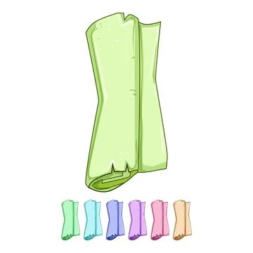 Manuscript scroll papyrus cartoon vector graphic Stock Illustration