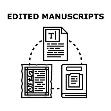 Manuscripts evolution concept linking old and new documents Stock Illustration