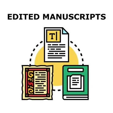Manuscripts evolution concept linking old and new documents Stock Illustration
