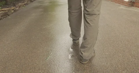 ManWalkingToGarden Stock Footage 88838430