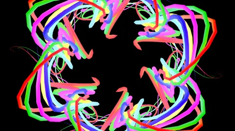 Many 3D animated Strokes from back to front Stock Footage 37101730