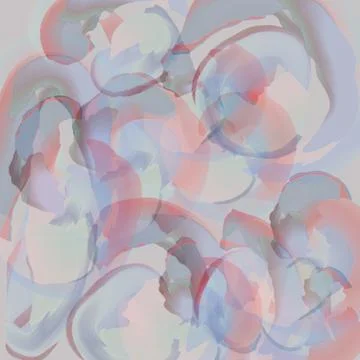 Many 3D figures made by the author's brush, on a gray background. Stock Illustration