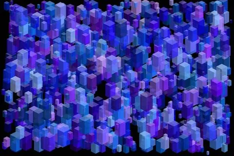 Many 3D solids background 스톡 일러스트