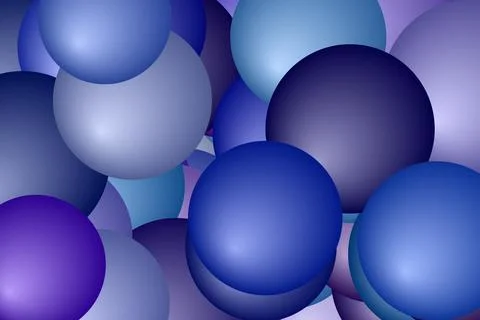 Many 3D spheres balloons background イラスト素材