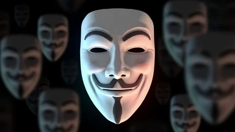 Many 3D Vendetta mask animation Stock Footage 83989625