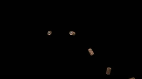 Many .45  Bullet Shells Ejecting W/Alpha Stock-Footage 20592355