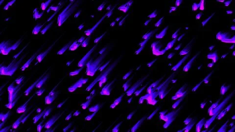 Many abstract comets fall at high speed, 3d rendering. Virtual asteroid rain Illustrazione stock