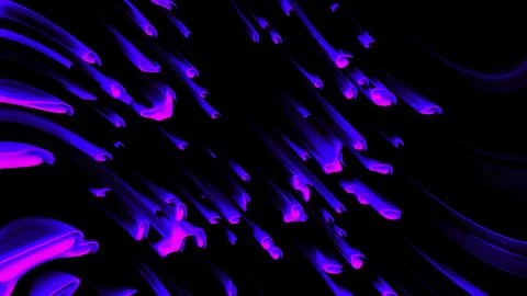 Many abstract comets fall at high speed, 3d rendering. Virtual asteroid rain Stock Illustration