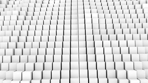 Many abstract cubes, optical Illusion, modern computer generated 3D rendering Stock Footage 89596013