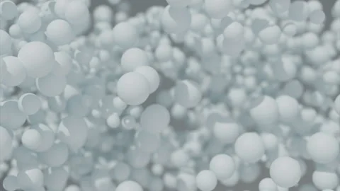 Many abstract isometric spheres. Design. Big and small floating round shaped 3d Stock Footage 269095339