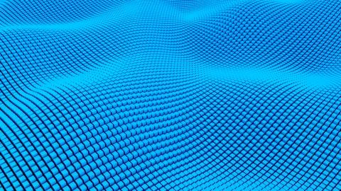 Many abstract rectangular blocks, optical Illusion, modern computer generated 3D 스톡 일러스트