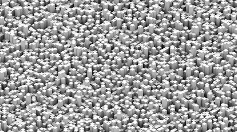 Many abstract rectangular blocks, optical Illusion, modern computer genera... Stockfoto's