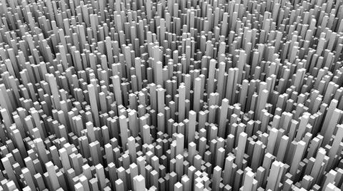 Many abstract rectangular blocks, optical Illusion, modern computer genera... Foto stock