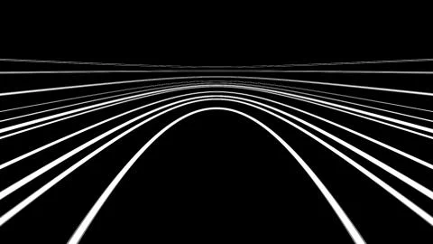 Many abstract turning circles in space, 3d rendering Stock Illustration