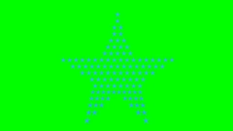 Many animated small starts expand and contract to form a big star Stock Footage 81584841