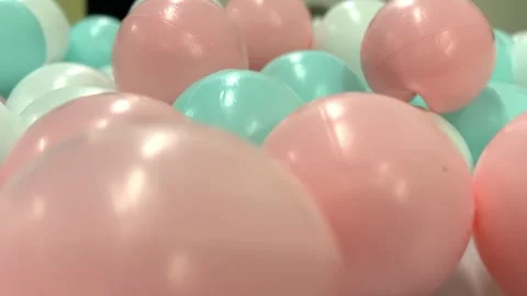Many balls piled up in the ballpit Stock Footage 245473028