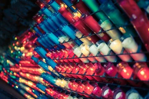 Many Barca candles Stock Photos