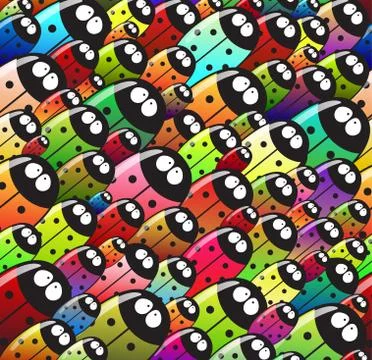 Many beetles. Eps10 Stock Illustration